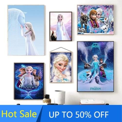 Disney Anime Frozen Movie Canvas Painting Wall Art Princess Aisha Posters and Print Cartoon Picture for Living Home Room Decor
