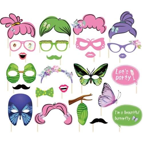 DIY Outdoor Spring Butterfly Happy Birthday Party Supplies Photo Booth Props Photobooth Props Baby Shower Party Decorations