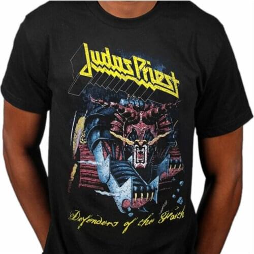 Judas Priest Defenders Of The Faith Album Cover T-Shirt Merchandise Street Tee Shirt