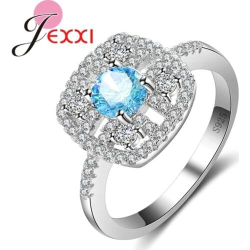 Top Sell Fishion 925 Sterling Silver Jewelry with Little CZ Crystal Hollow Ring for Wedding Engagement Women Rings