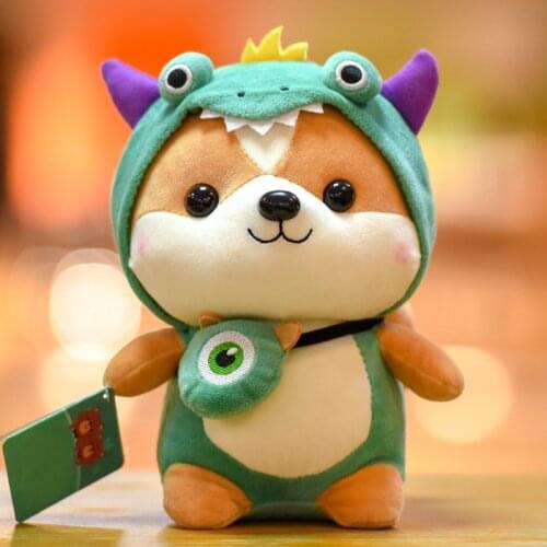 2020 squirrel doll cute turn into dinosaur plush toy childrens doll to give girls day gift ragdoll children sleep toy