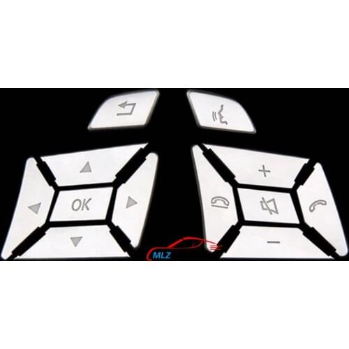 Console Steering Wheel Panel Knob Button Switch Trim Cover Sticker 12P For Mercedes Benz A B Class W176 W246 2012 2013 2014