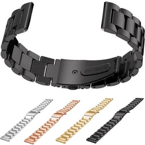 22mm metal strap for Samsung Galaxy watch 46mm 45mm stainless steel strap for Samsung gear S3 frontier For Xiaomi Huami Amazfit2