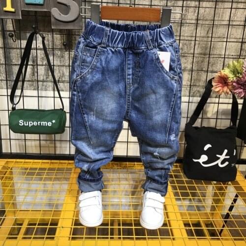 Fashion Baby Boys Jeans 2020 Spring Autumn Long Jeans Pants Casual Children Cotton Trousers For Kids Clothes