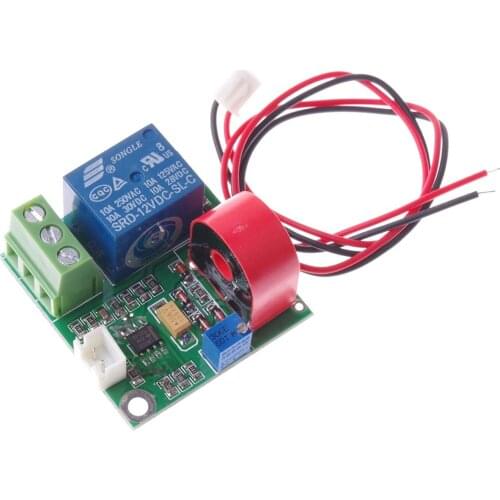12V AC Current Detection Module 0-5A Current Sensor Module w / Relay Module