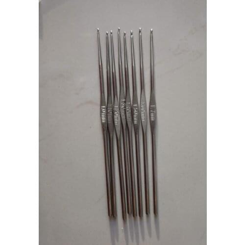 8 size/set 20set/lot Small Size Stainless Steel Crochets Hook Knitting Kit Needles tools DIY hand Tool handicrafts