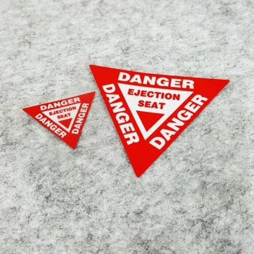 NO.S241 GalonDeco Fashion Car Reflective Sticker Decals Danger Ejection Seat Warning Mark Sticker Spoof Funny Sticker Car Modi