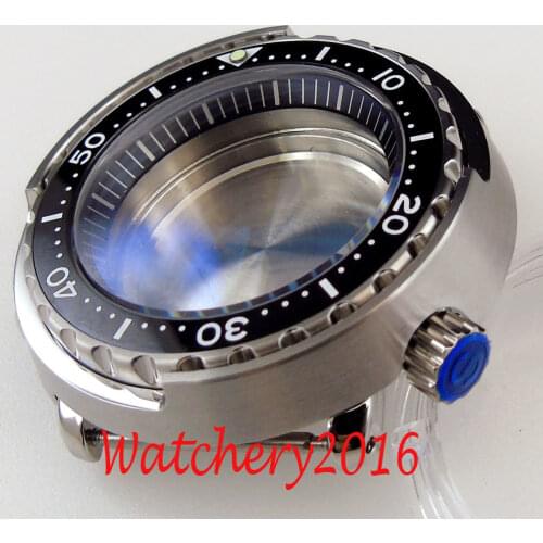 Fit for NH35A/SBBN031/SKX007 Watch Case sapphire crystal stainless steel Tuna Canned Watch case 200 Water Resistance case