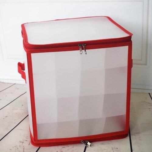 Transparent Xmas LED Lights Storage Ornament Case With Removable Inner Partitions Christmas Ball Bauble Flowers Holder