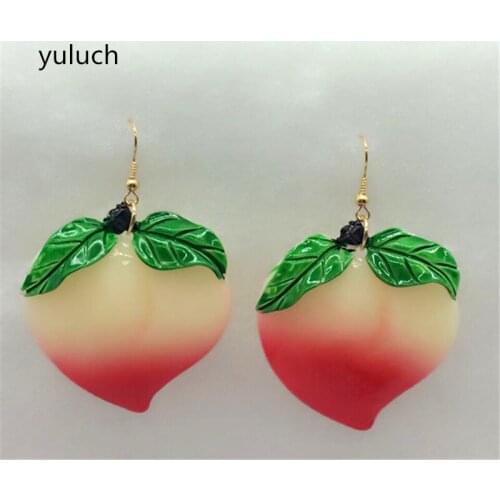 Luxury fashion Chinese Peach earrings accessories new selling fruit