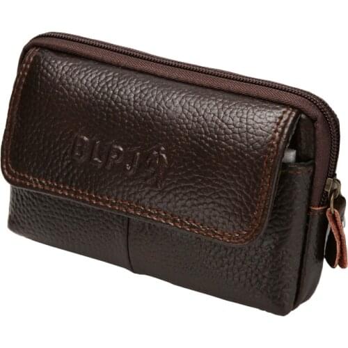 Genuine Leather Belt Bag Fanny Pack Bag Waist Belt Pouch Fannypack Casual Cell Phone Mobile Bags Coin Purse High Quingity Purse