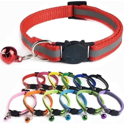 Reflective Bells Pendant Dog Collar Anti-Lost/Avoid Car Accident Collar For Dogs Cats Puppies Dog Collars Leads Pet Productslars