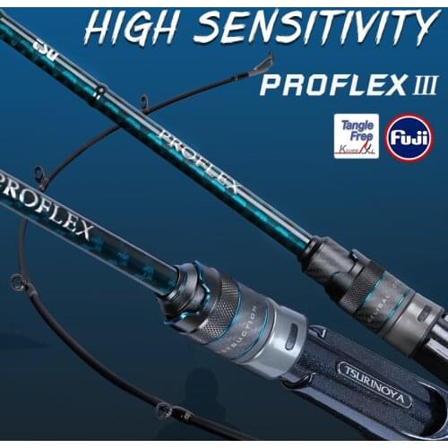 TSURINOYA PROFLEX III Bass Fishing Rod 2 Section 1.95m 2.10m 2.21m ML M L FUJI Guide Ultralight Sensitivity Spinning Casting Rod