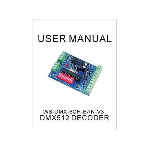 WS DMX 6CH LEDDMX control device of constant pressure plate, Yang 6 ch BAN V3 WS DMX controller