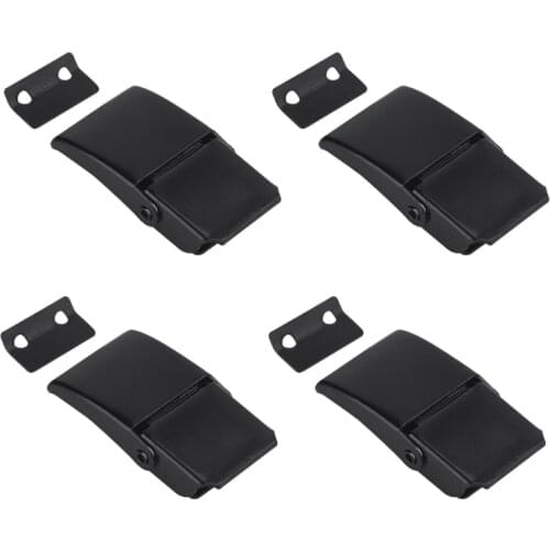 4 Pcs A27 Black Concealed Toggle Loaded Latch Catch Clamp for Case, Toolbox,Cleaner,Cabinet Boxes