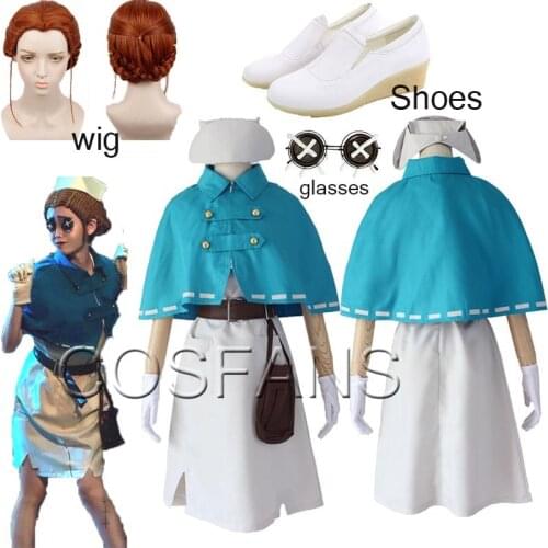 Adult Identity V Costume Emily Dyer Cosplay High Quality Anime Cosplay Women Game Costume Halloween carnival party Wig and shoes