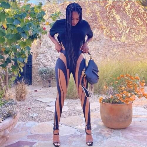 2021 Casual Women’s Striped Print Leggings Long Yoga Pants Sexy High Waist Color Block Skinny Full-Length Pants Running Pants