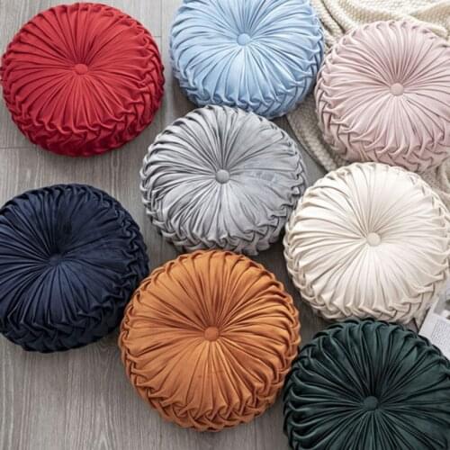 38x10cm Velvet Futon Round Floor Cushion Pillow Pouf Throw Home Sofa Car Decor