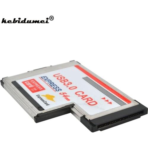 5Gbps PCI Express Card Adapter USB 3.0 Dual 2 Ports HUB PCI 54mm Slot ExpressCard PCMCIA Converter For Laptop Notebook