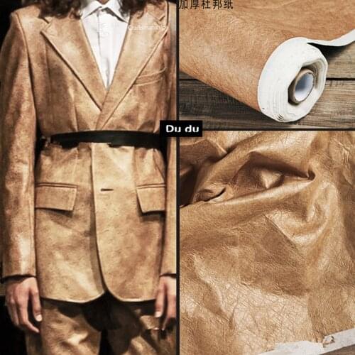 50*105cm Kraft paper Clothing Fabric Thick Tyvek Wash paper Doesn't tear easily Coat Bag Fabric DIY