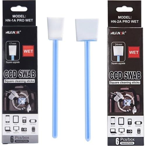 6pcs Wet Cleaning Sticker Swab Cleaner for 35mm 135 Full Frame M43 MFT APS-C CCD CMOS Filter Sensor DSLR Mirrorless Camera