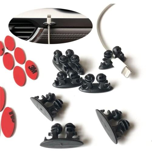 8Pcs/set Adhesive Cable Winder Car Interior Cable Clip Earphone Cable Organizer Wire Storage Holder Clip Cord Holder Promotion