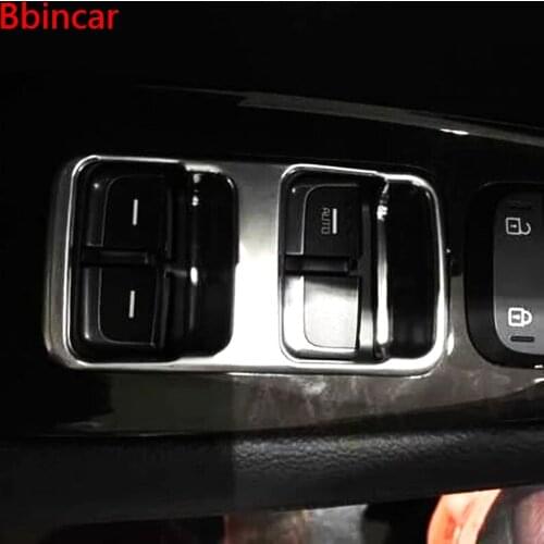 Bbincar Car Internal Door Window Lifter Controller Button Trim Decorative Bezels Matte Auto 4PCS For Kia Optima K5 2016 2017