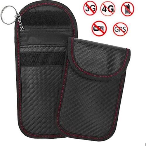 Signal Blocking Bag Cover Signal Blocker Case Faraday Cage Pouch For Keyless Car Keys Radiation Protection Cell Phone