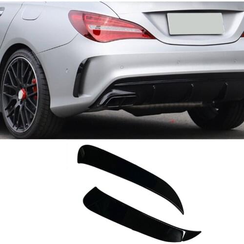 W117 Black Rear Side Bumper Spoiler Aero Kit Blade for Mercedes Benz New CLA Class W117 CLA200 CLA250 CLA220 Car Accessories