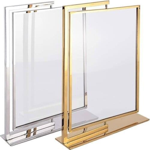 360 Degree Rotation A4 Double-sided Poster Rack Cafe Table Sign Advertising Promotion Desk Display Stand Rack Metal Poster Stand