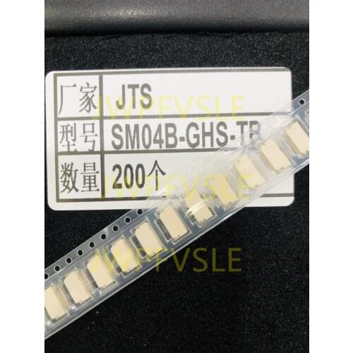 SM04B-GHS-TB Connector Header Surface Mount, Right Angle 4 position 0.049" (1.25mm)