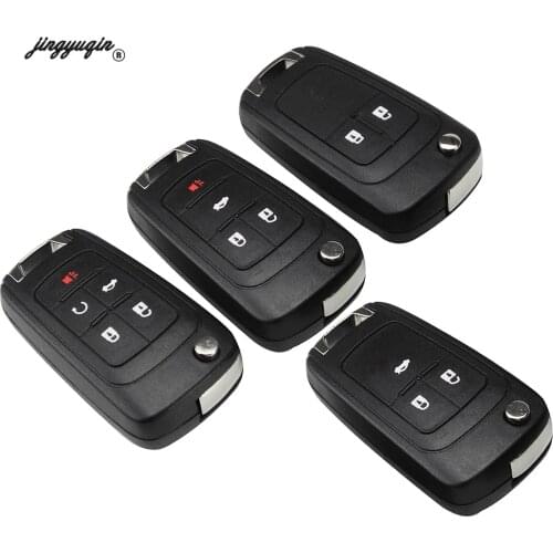 Jingyuqin 20pcs/lot 2/3/4/5 Buttons car Key Shell Cover For Chevrolet Cruze Aveo Epica Folding Flip Key Case Uncut HU100 Blade