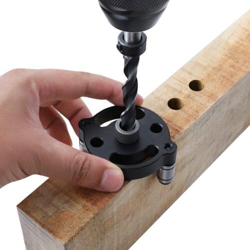 3-10mm Pocket Hole Jig Self-Centering Vertical Dowelling Jig Replaceable Drill Guide Woodworking Tools