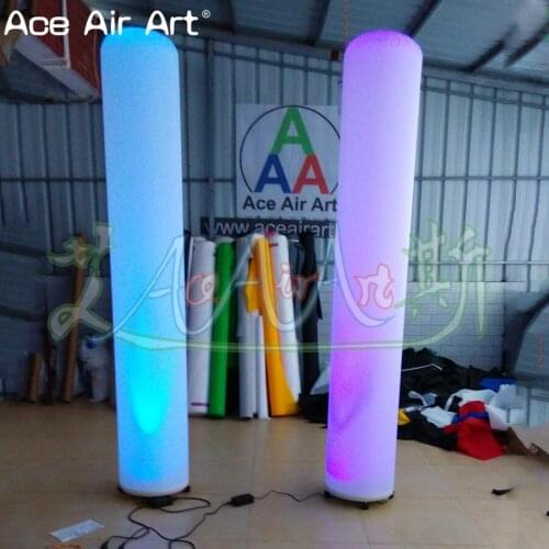Colourful cheap ground decoration,inflatable LED columns\pillars for party decoration