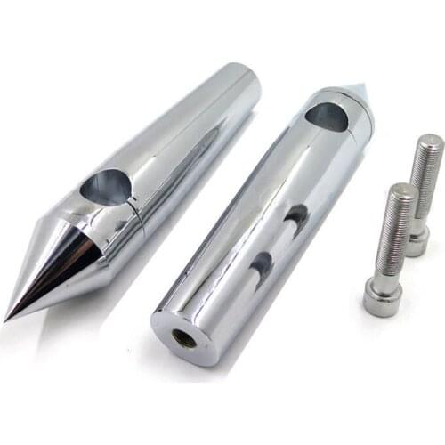 2x Motorcycle Chrome Spike 8'' Rise Billet Handlebar Risers For Harley Honda Yamaha Suzuki Touring Dirt Bike Handlebar