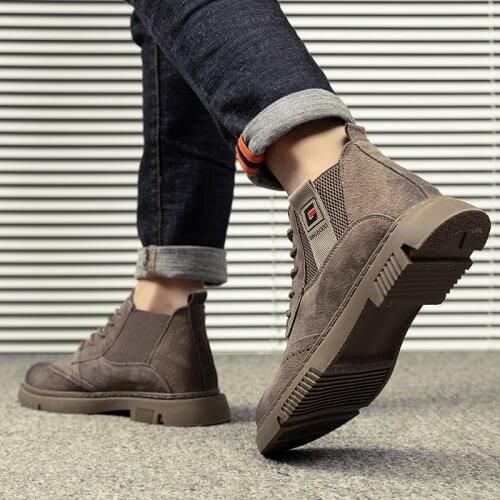 Mens casual shoes new Martins ankle boot retro style outdoor high-top boots walking sneakers leather shoes