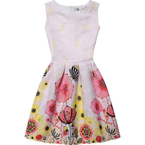 2018 Summer New Europe and The United States Printed Sleeveless Vest Dress A Word Princess Dress
