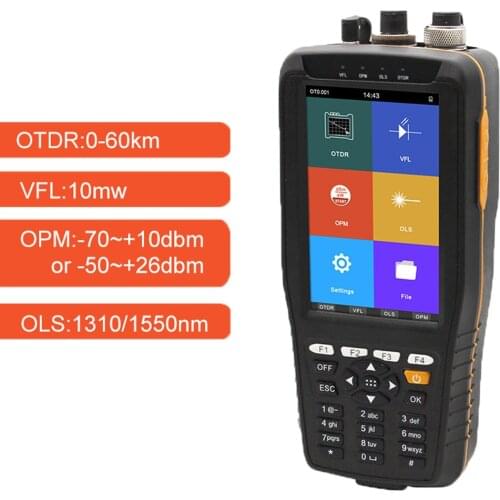 OTDR Multifunctional VFL OPM OLS Tester FC/PC SC/PC FC/APC FC/APC Conenctor Optical Time Domain Reflectometer