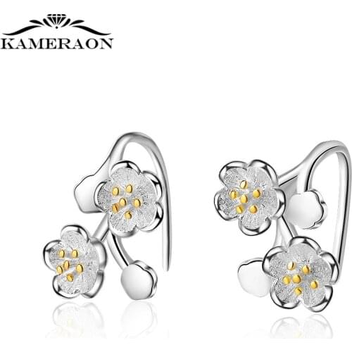 Flower Clove Earrings Female Korean Version Cute Romantic Small Fresh Design Earrings For Women Ear Hook Anti-allergy
