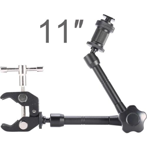 11 Inch Adjustable Friction Articulating Magic Arm + Super Clamp for DSLR LCD Monitor LED Flash Light Camera Accessories