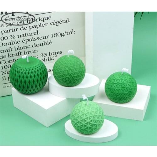 New 3D Silicone Moule Resine Mold Korean Woolen Ball Handmade Soy Candles Making Aroma Reseau Soap Moulds Chocolate Cake Decor