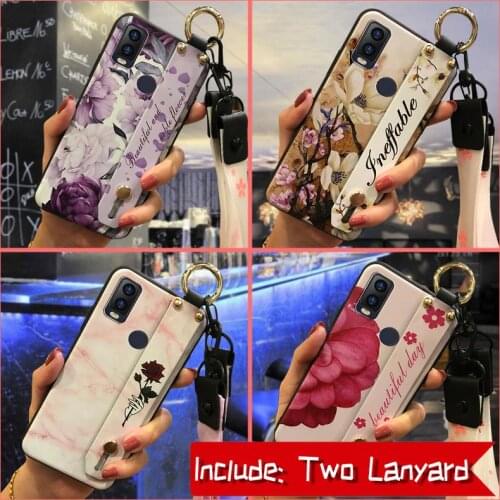 Waterproof Dirt-resistant Phone Case For Alcatel 1L 2021 Fashion Design Flower Shockproof Durable