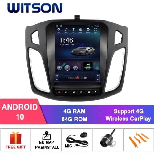 WITSON Android 9.0 TESLA STYLE For FORD FOCUS 2012-2017 4GB 64GB GPS NAVIGATION AUTO STEREO VERTICAL SCREEN+DSP+DAB+OBD+TPMS