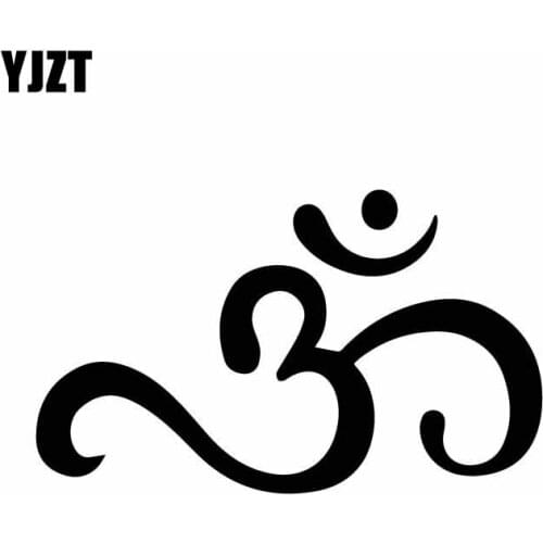 YJZT 15.1CM*9.1CM Symbol Pattern Wall Art Spiritual Vinyl Decal Graphic Car Sticker Delicate Black/Silver C27-0269