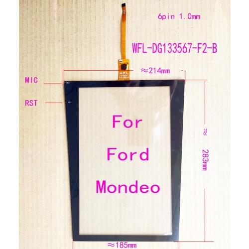 12.1inch Car Navigation Touch Screen Sensor Digitizer Panel Glass Dedicated For Mondeo 213*185mm 6pin GT928