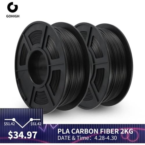 GOHIGH 2 Rolls ABS Filament 3D Printer Materials 1.75mm For 3D Printer Excellent Quality Chemical Resistance for Printer