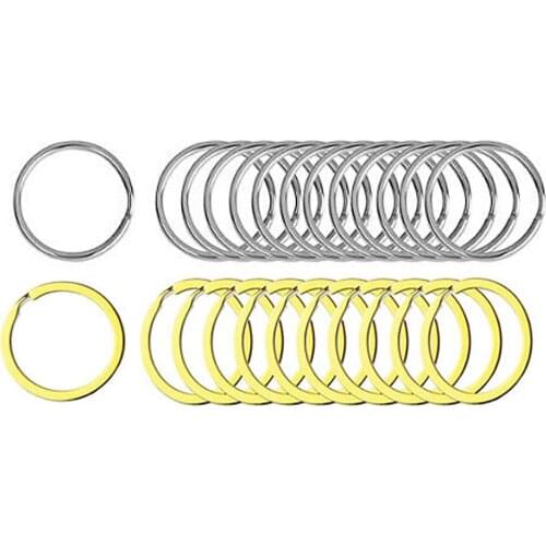 30pcs Stainless Steel Gold/Silver/ Split Ring Keyrings 30mm Key Chain Hoop Loop Key Holder for DIY Jewelry Connector Making