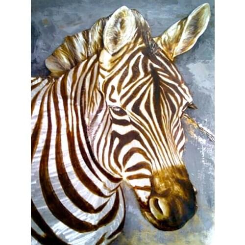 Diamond Painting Colorful Zebra Mosaic Full Square Diamond Embroidery Animal Cross Stitch Decoration for Home