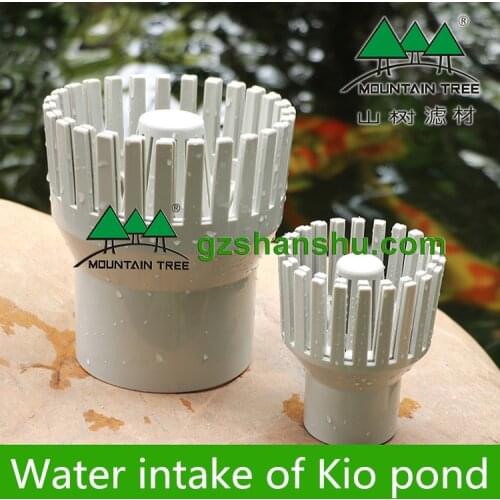 Anti blocking sewage outlet, fish pond filter type refuse filter head to collect fallen leaves.Water intake of Koi fish pond