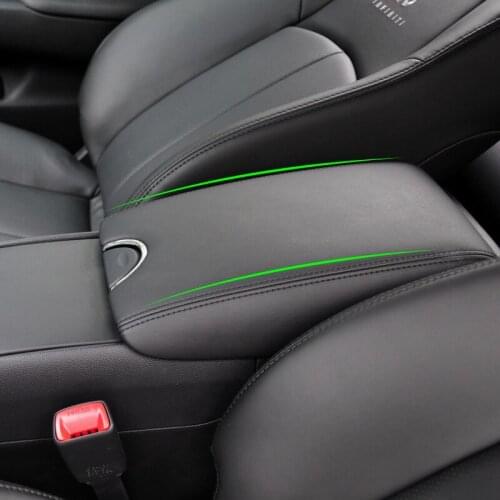 Car Accessories Center Console Lid Armrest Box Leather Cover Sticker Trim For Infiniti G37 2010 2011 2012 2013 2014